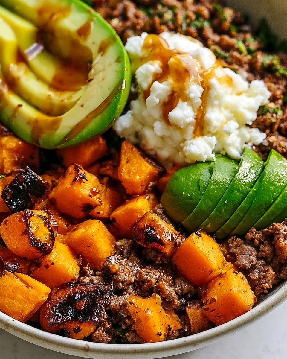 Hot Honey-Glazed Ground Beef Rice Bowl