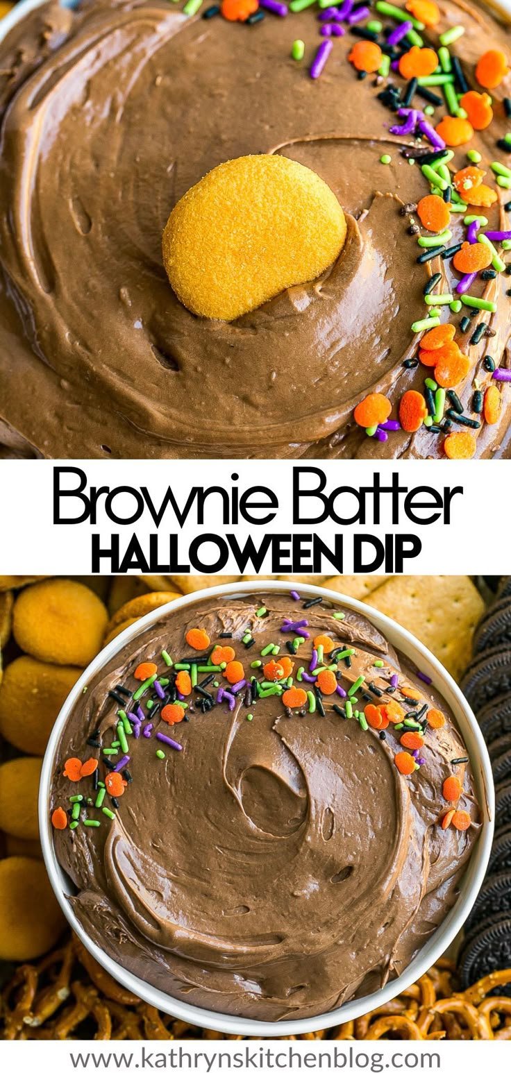 Halloween Brownie Batter Dip