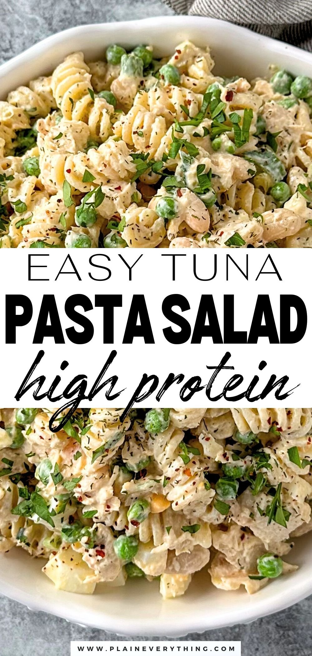 Easy Tuna Pasta Salad Recipe High Protein