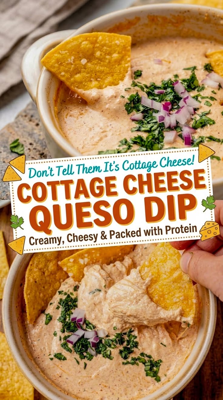 Viral Cottage Cheese Queso Dip | High-Protein Southwest Queso in 5 Minutes