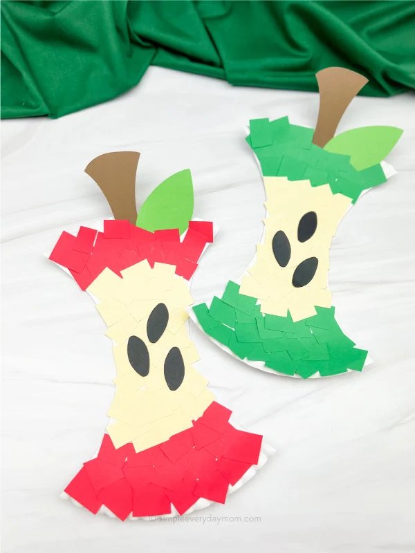 Apple Core Craft For Kids [Free Template]