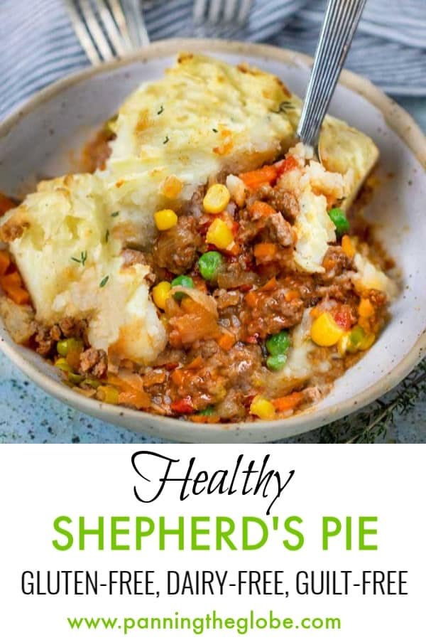 This healthy Shepherd's Pie recipe is healthy and super flavorful! Filled with ground lamb (or beef), onions, garlic, he… | Meals with ground beef dairy free, Dairy free dinner with ground beef, Gluten and dairy free beef recipes