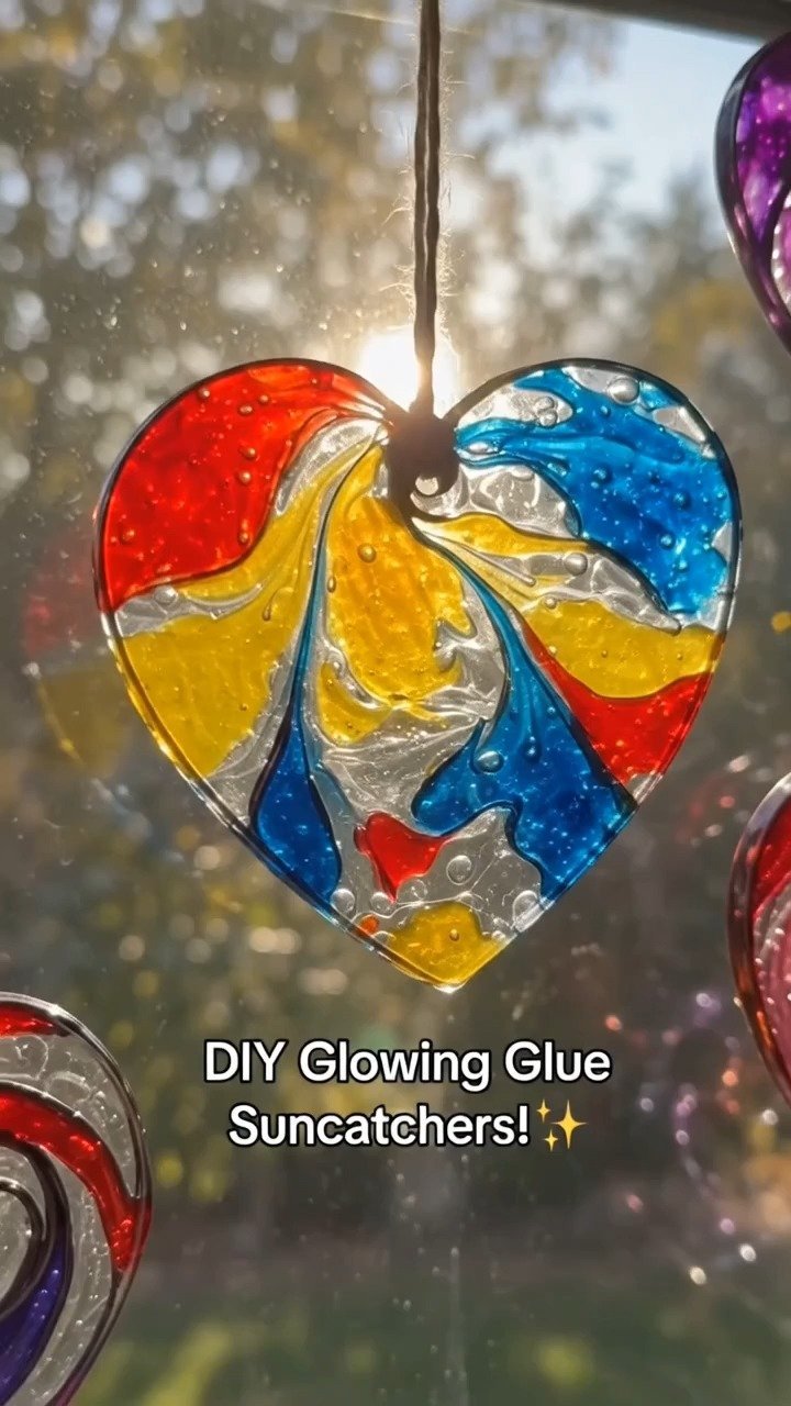 How to Make DIY Glue Suncatchers: Easy Window Decor 18 DIY Glue Suncatchers