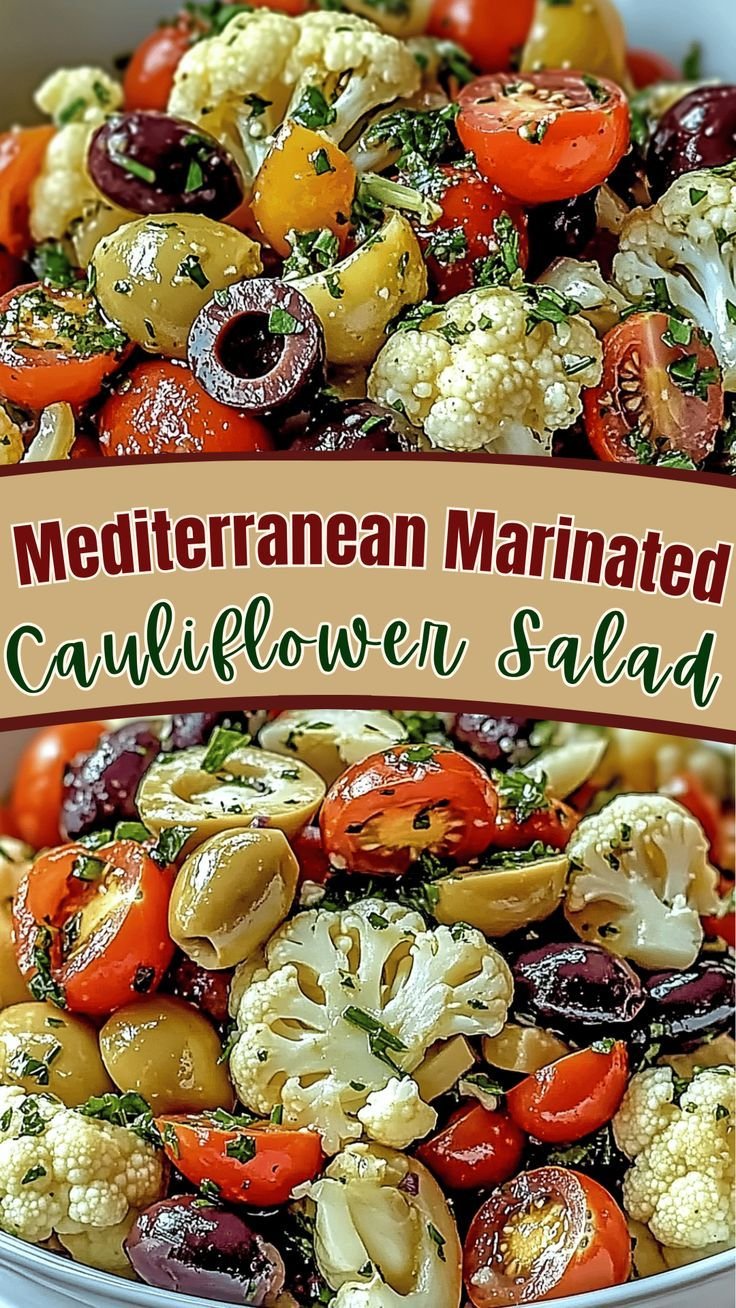 Mediterranean Marinated Cauliflower Salad Side – Fresh and Flavorful