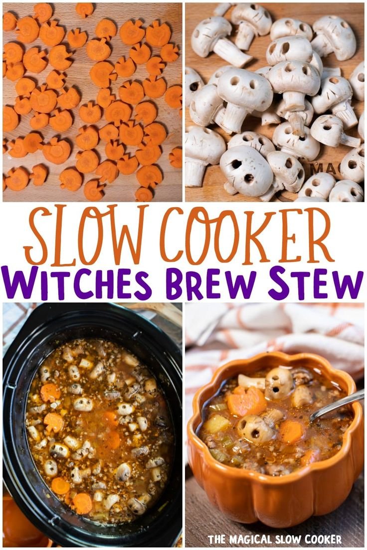 Slow Cooker Witches Brew Recipe | Witch stew recipe easy, Halloween crockpot recipes spooky, Witches brew stew