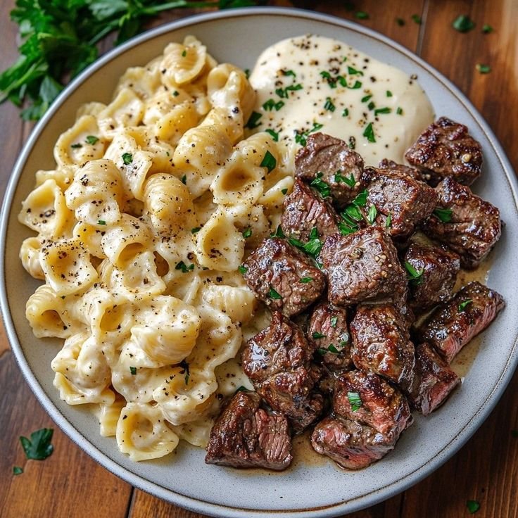 What goes with beef steak dinner | Meal with steak, Steak and shells, Small shells pasta recipes