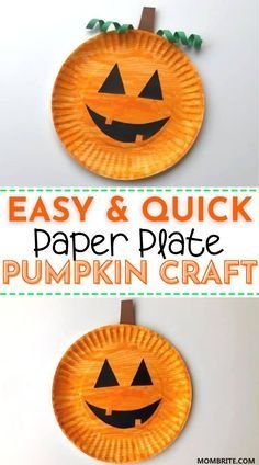 Paper Plate Pumpkin Craft for Preschoolers