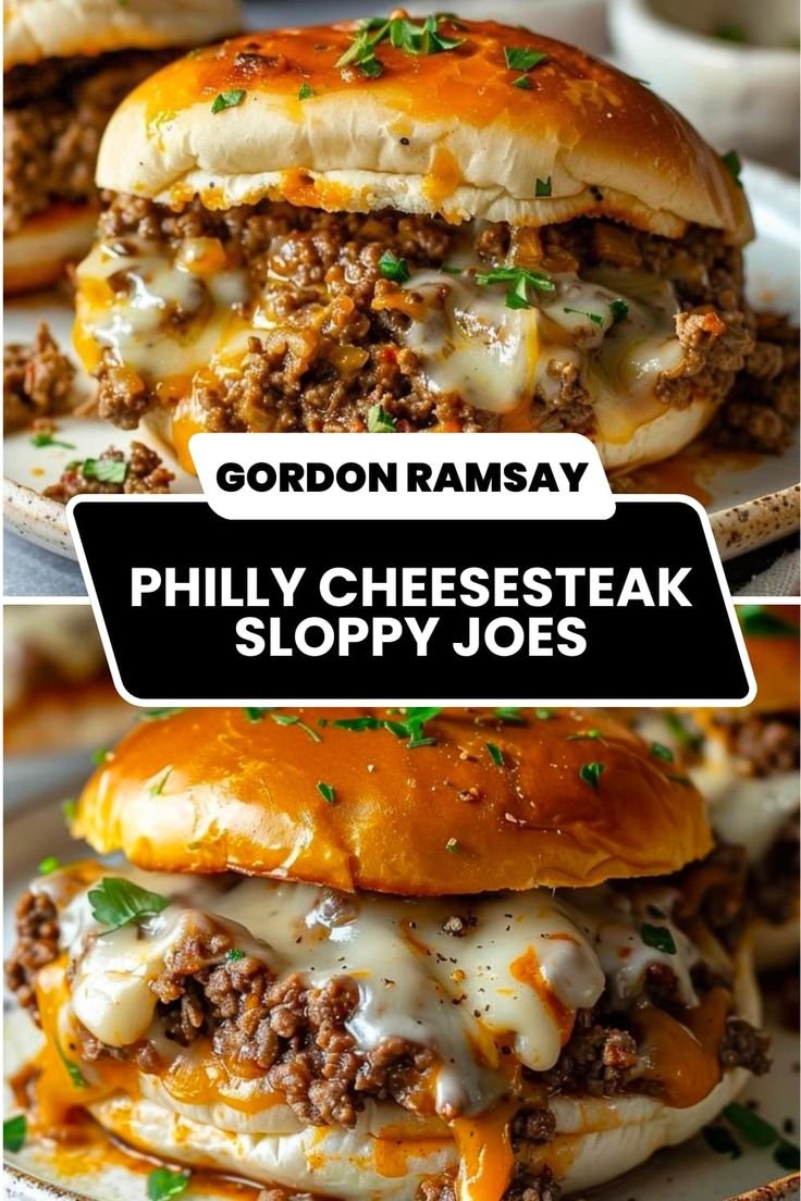 Gordon Ramsay's Philly Cheesesteak Sloppy Joes