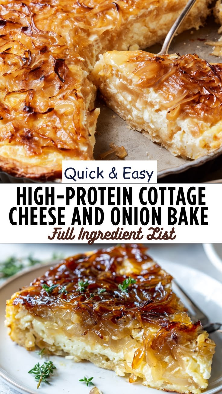 Onion and Gruyere Cottage Cheese Bake