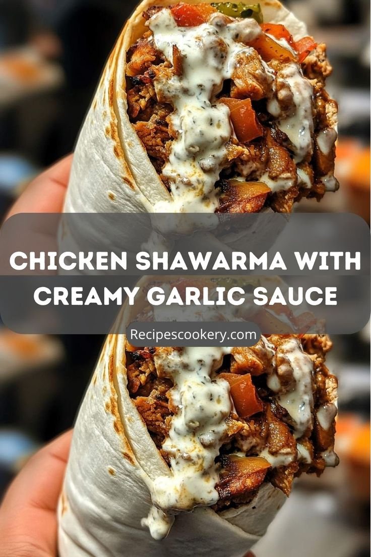 🌯 Chicken Shawarma Wraps 🧄 | Creamy Garlic Sauce Dream