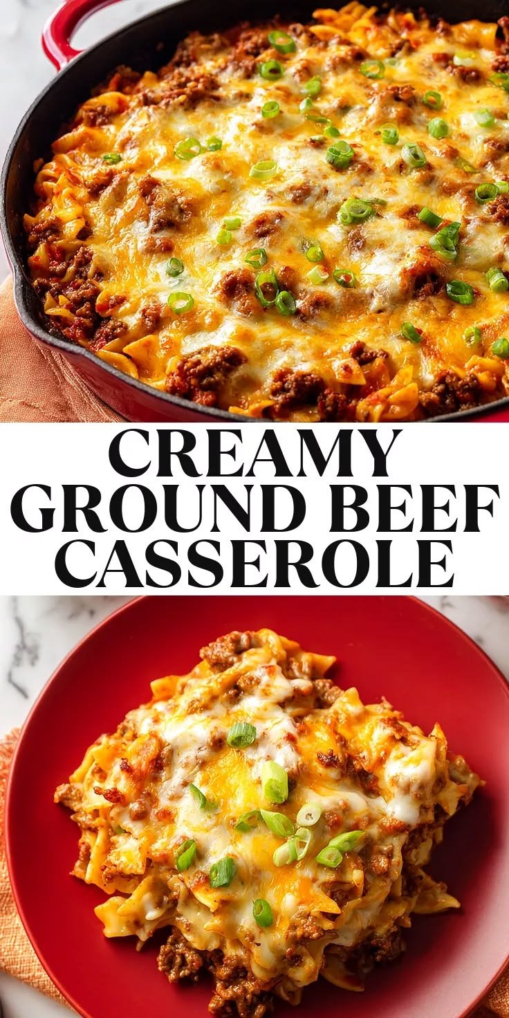 Creamy Ground Beef Casserole with Cream Cheese