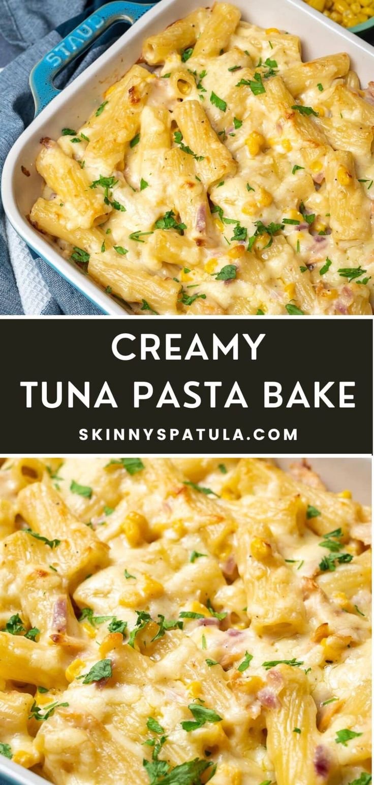 Creamy Tuna Pasta Bake Recipe | Easy tuna ramen casserole, Tuna ramen dinner, Healthy creamy tuna pasta