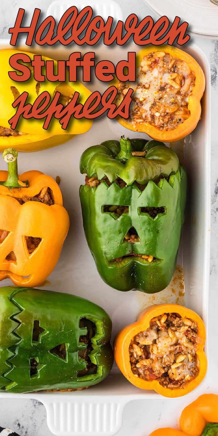 Halloween Stuffed Peppers
