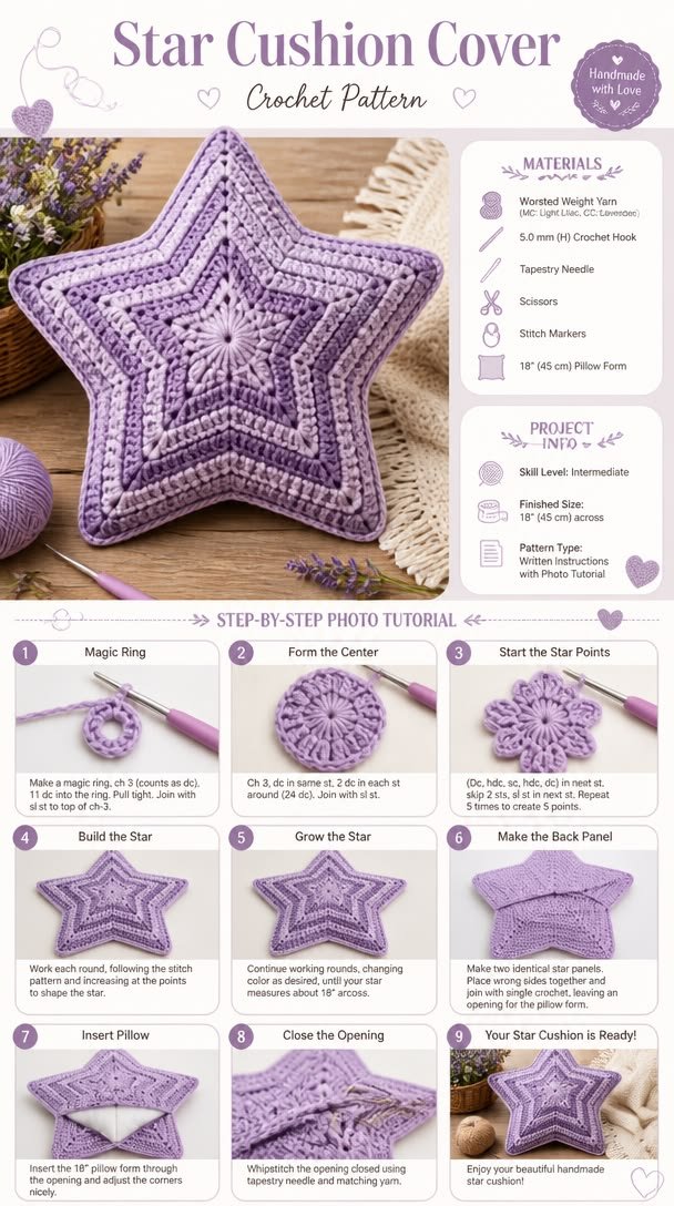Star Cushion Cover