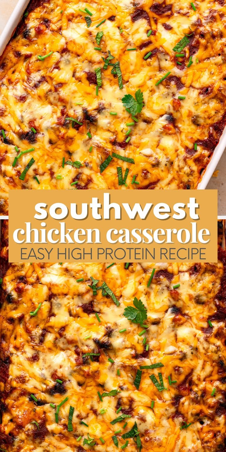 High Protein Southwest Chicken Casserole - High Protein Casserole Recipes