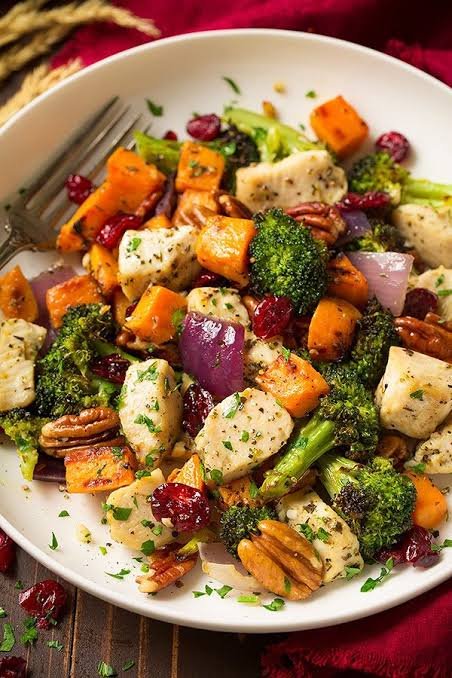 Sheet Pan Chicken, Broccoli & Sweet Potatoes