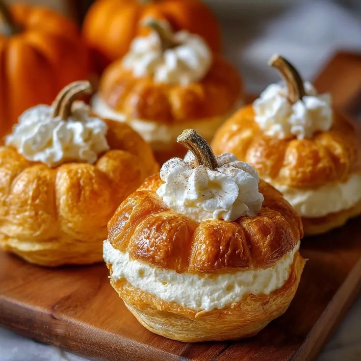 Crescent Pumpkins with Cream Cheese and Pumpkin Pie Filling