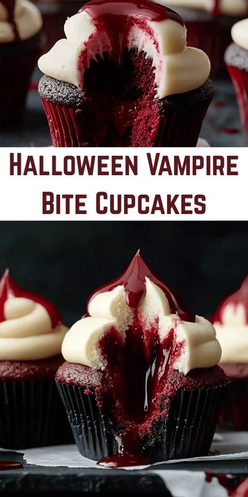 Halloween Vampire Bite Cupcakes Ideas