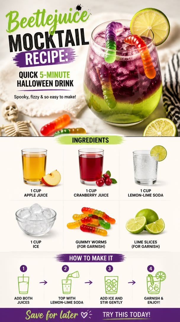 Spooky Beetlejuice Punch for Family Halloween Fun