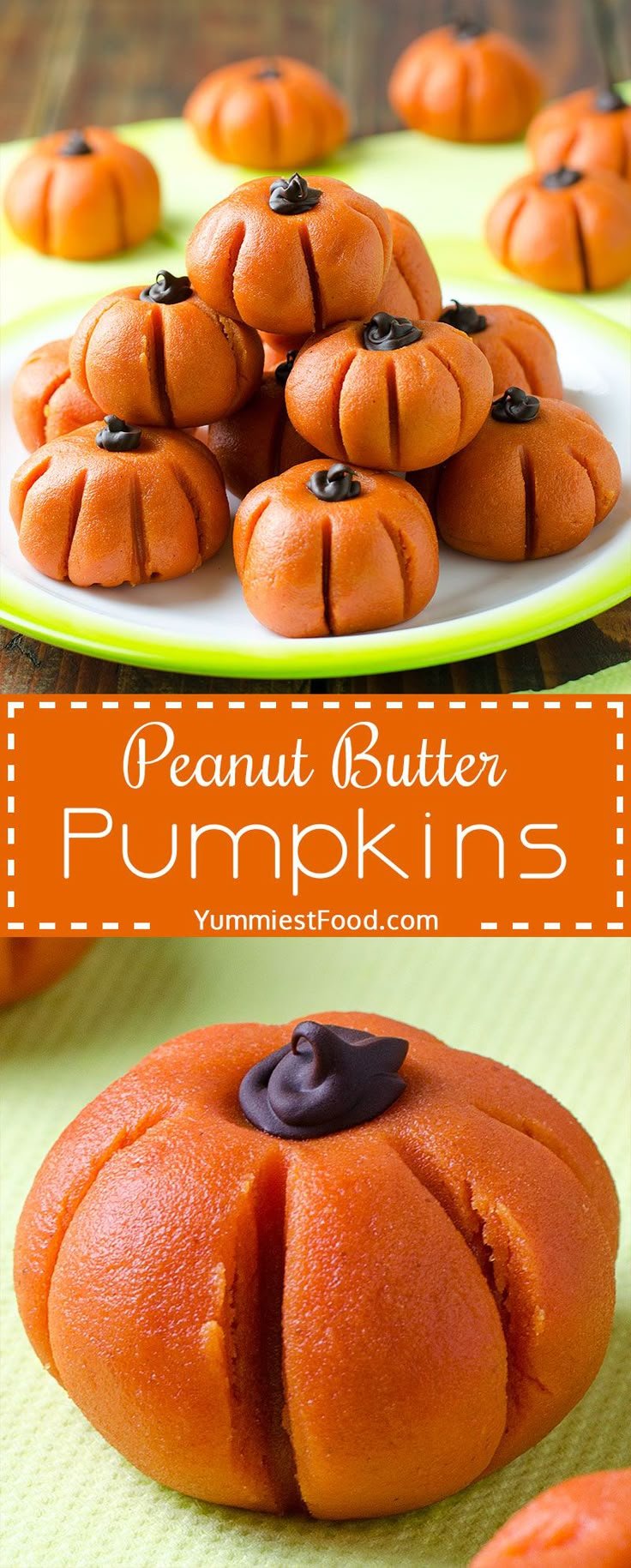 Easy Peanut Butter Pumpkins No-Bake
