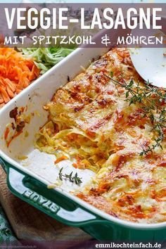 Gemüselasagne mit Spitzkohl und Möhren