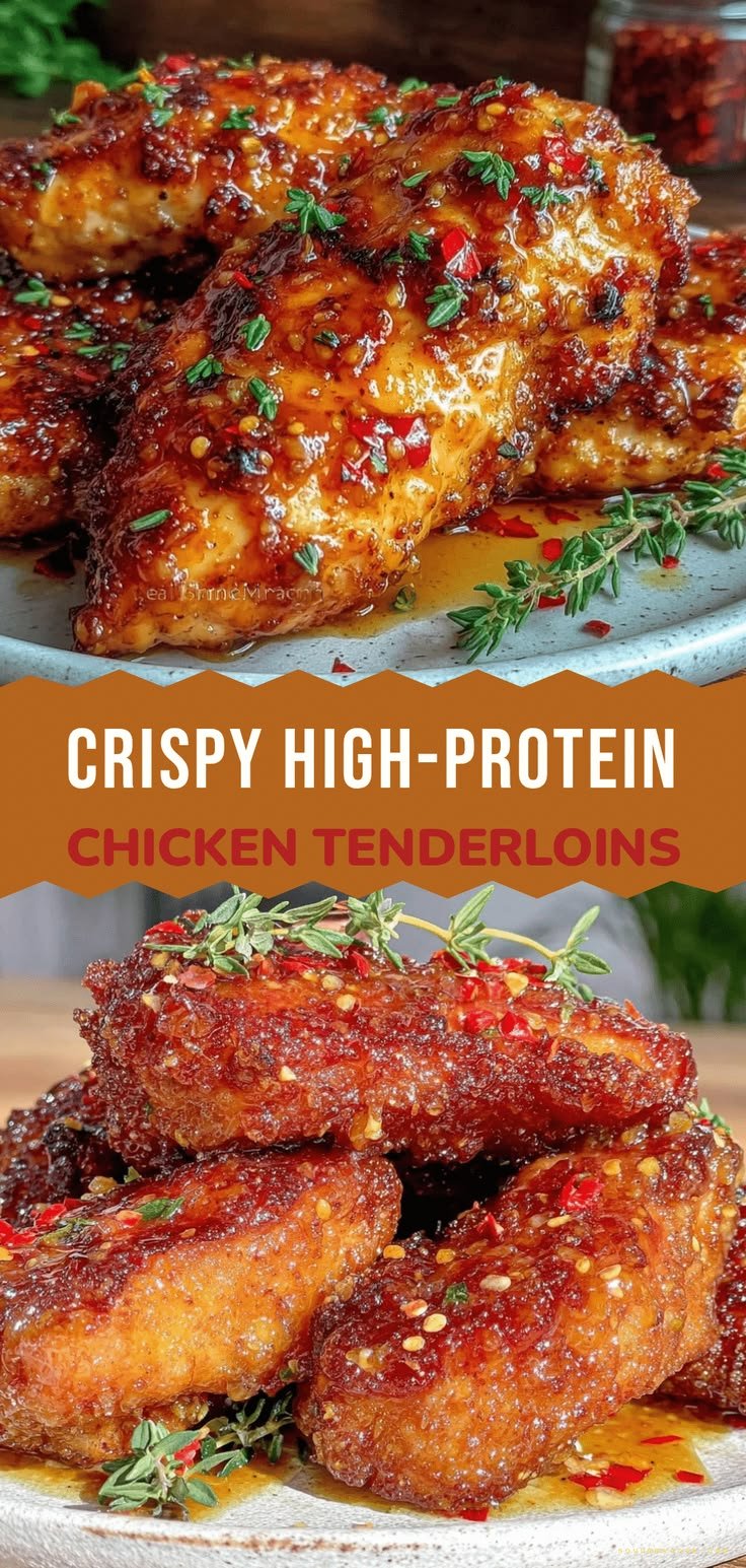 High-Protein Air Fryer Chicken Tenderloins Easy Spicy Honey Mustard Recipe