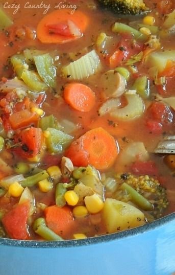 Loaded Vegetable Soup - Cozy Country Living