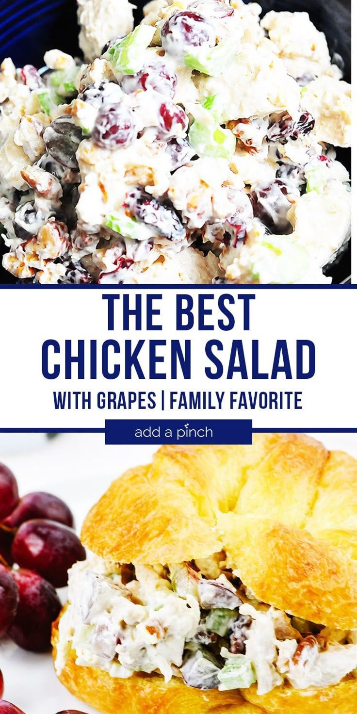 Chicken Salad with Grapes - A Delicious and Quick Meal | Recipes for chicken salad, Chicken salad recipe with cream cheese, Chicken salad recipe grapes