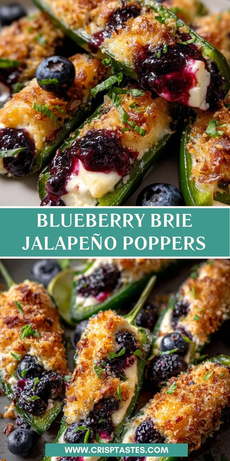 Blueberry Brie Jalapeño Poppers