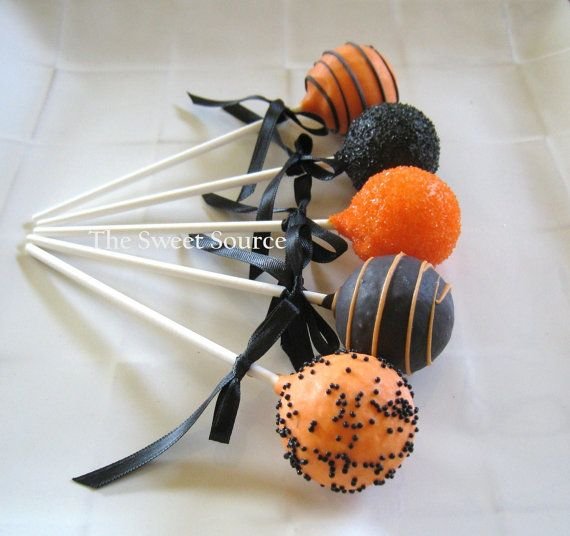 Gotta make these! | Orange and red cake pops, Orange cake pops ideas, Orange and black cake pops