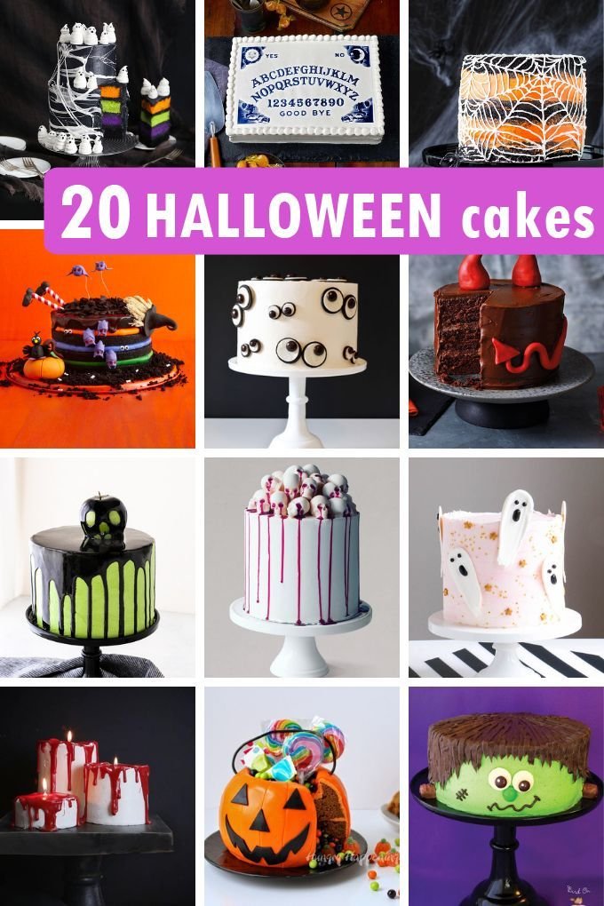 20 HALLOWEEN CAKES -- Awesome, spooky Halloween cake ideas.