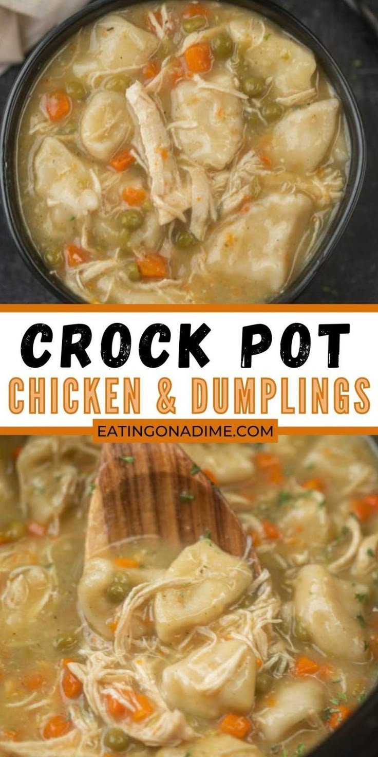 Easy Crockpot Chicken and Dumplings Recipe | Crock pot dumplings easy, Dumplings recipe crockpot, Crock pot chicken and dumplings