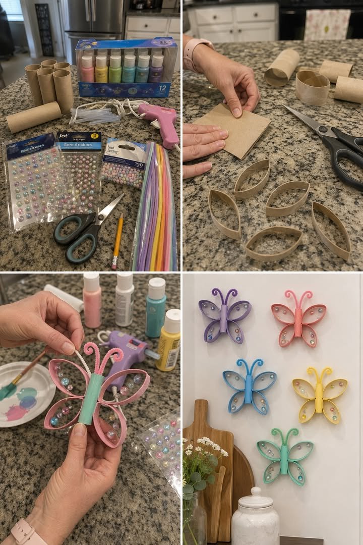 DIY Cardboard Tube Butterflies