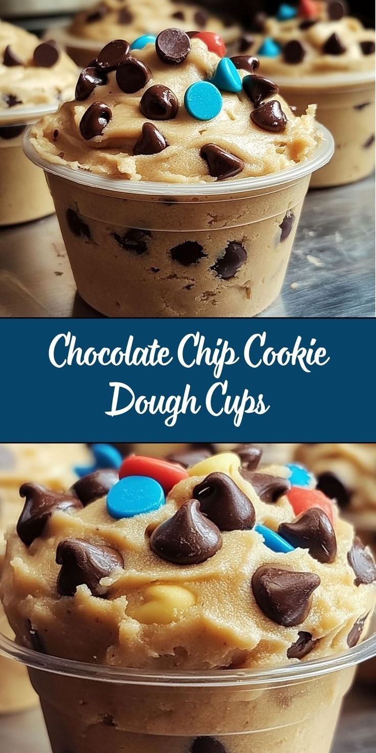 School lunch dessert ideas | Mini chocolate chip desserts, Recipe for edible cookie dough cups, Yummy food dessert