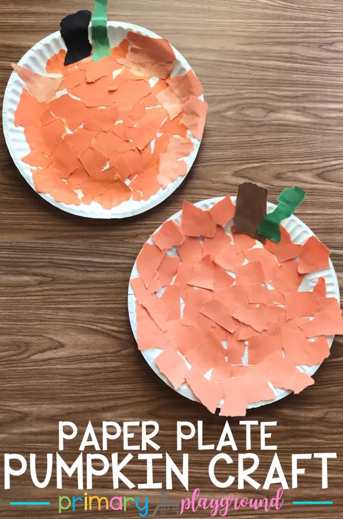 DIY Paper Plate Pumpkin Craft 6 Paper Plate Pumpkin Craft - Primary Playground
