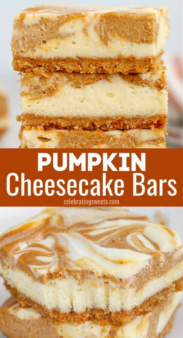 Pumpkin Cheesecake Bars