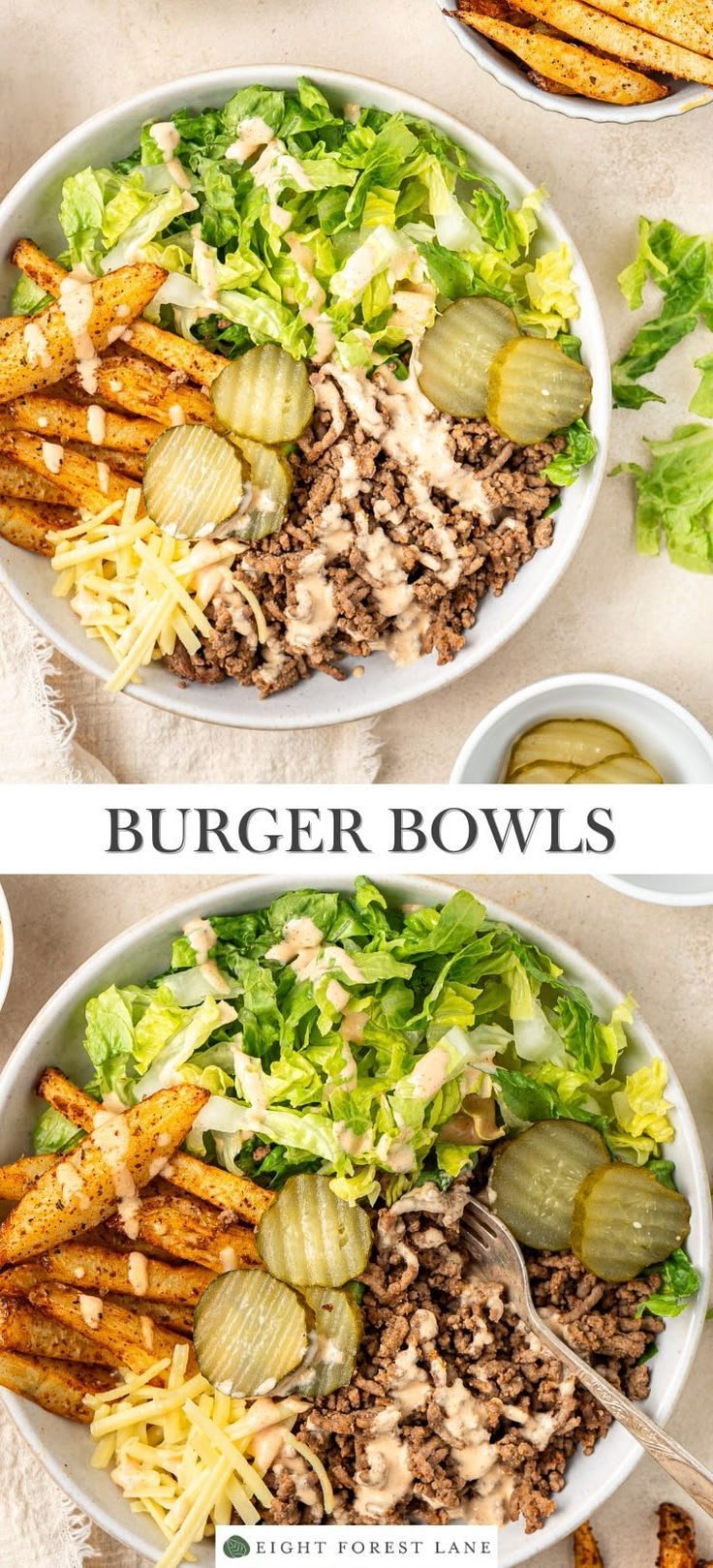 Healthy Burger Bowls with Special Sauce