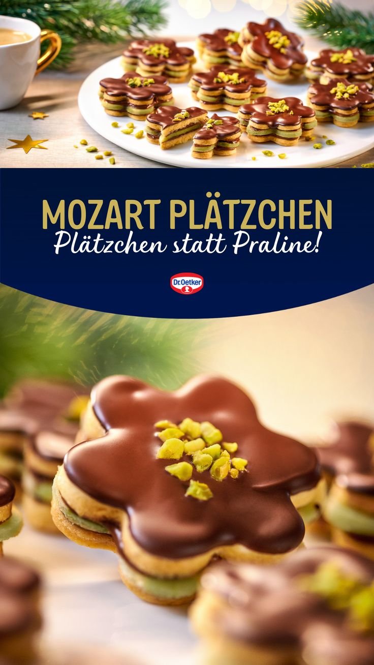 Mozartplätzchen als Weihnachtsplätzchen Rezept für die Weihnachtsbäckerei 2024
