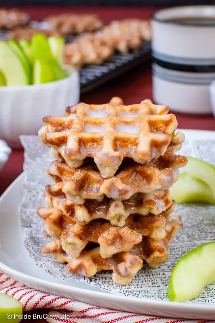 Apple Fritter Donuts! 🍎 Chunks of apples and a sweet glaze make these so good.

Comment APPLE below to have this recipe sent to you.