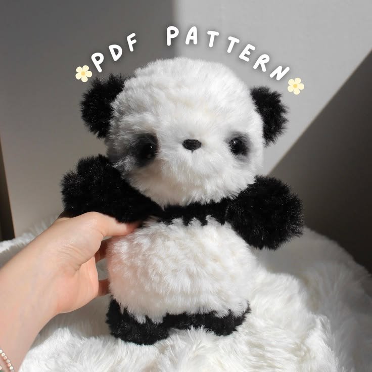 Fluffy Panda Crochet Amigurumi PDF Pattern