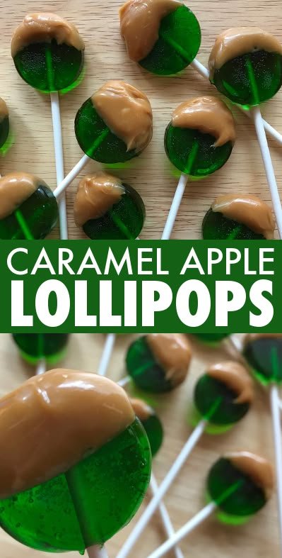 Caramel Apple Lollipops
