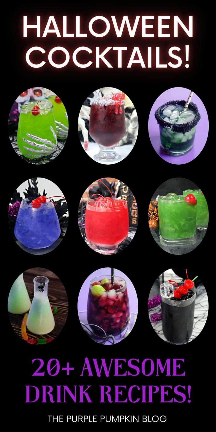 20+ Halloween Cocktails For Your Spooky Soirées & Parties! | Spooky halloween drinks alcohol cocktails, Halloween alcoholic drink recipes, Halloween adult drinks