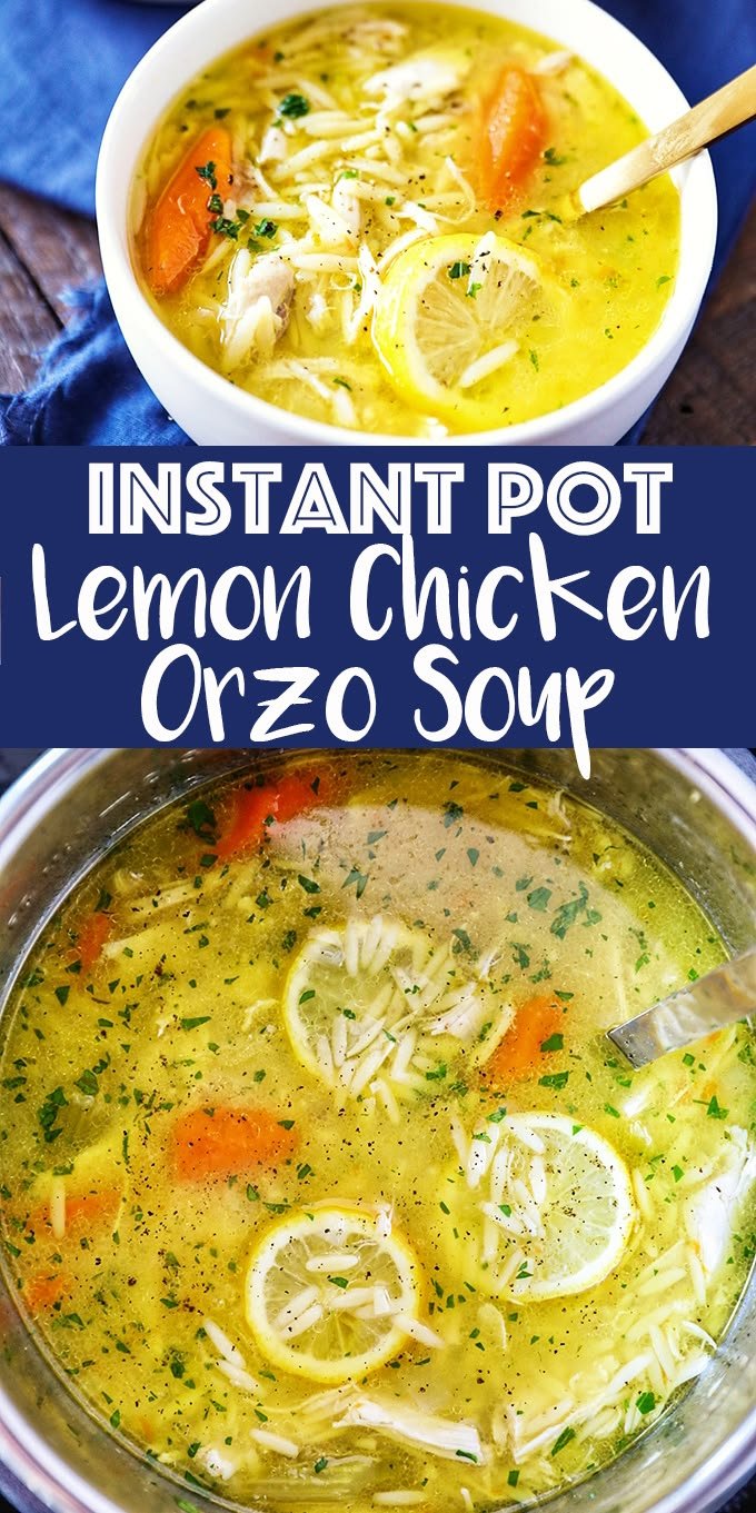 Delicious Instant Pot Lemon Chicken Orzo Soup | Chicken orzo soup instant pot, Instapot chicken orzo soup, Chicken orzo soup recipe