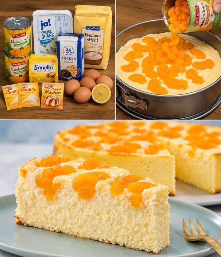 Mandarinen Quarkkuchen ohne Boden – Cremig & Lecker