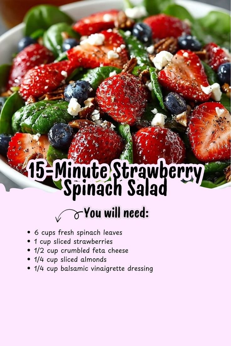 15-Minute Strawberry Spinach Salad