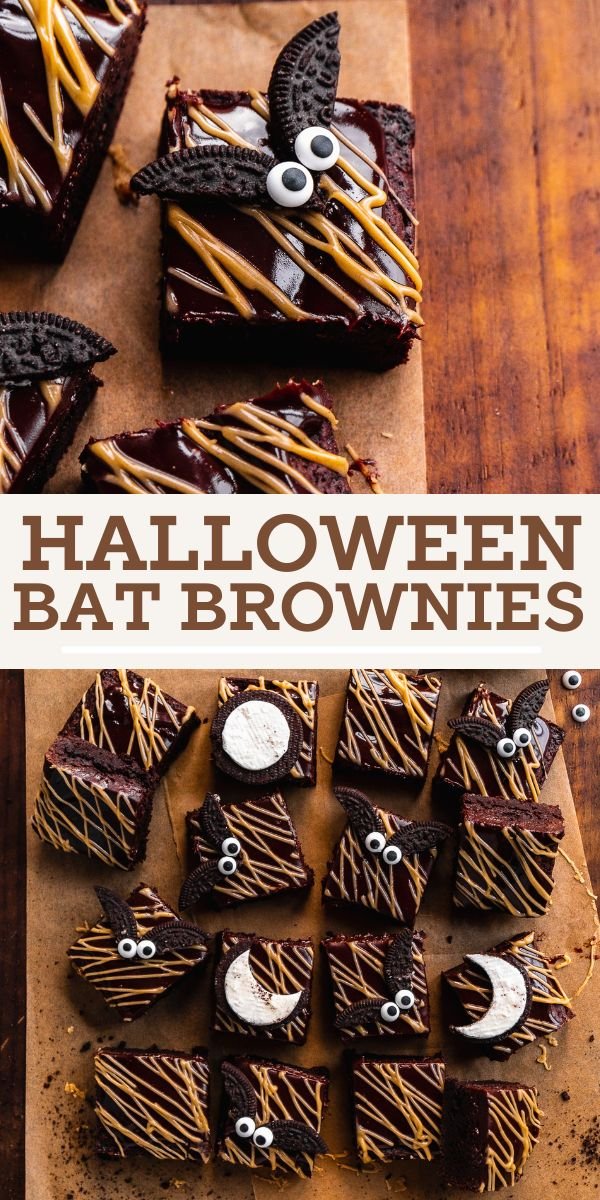 Spooky Gluten free Bat Brownies