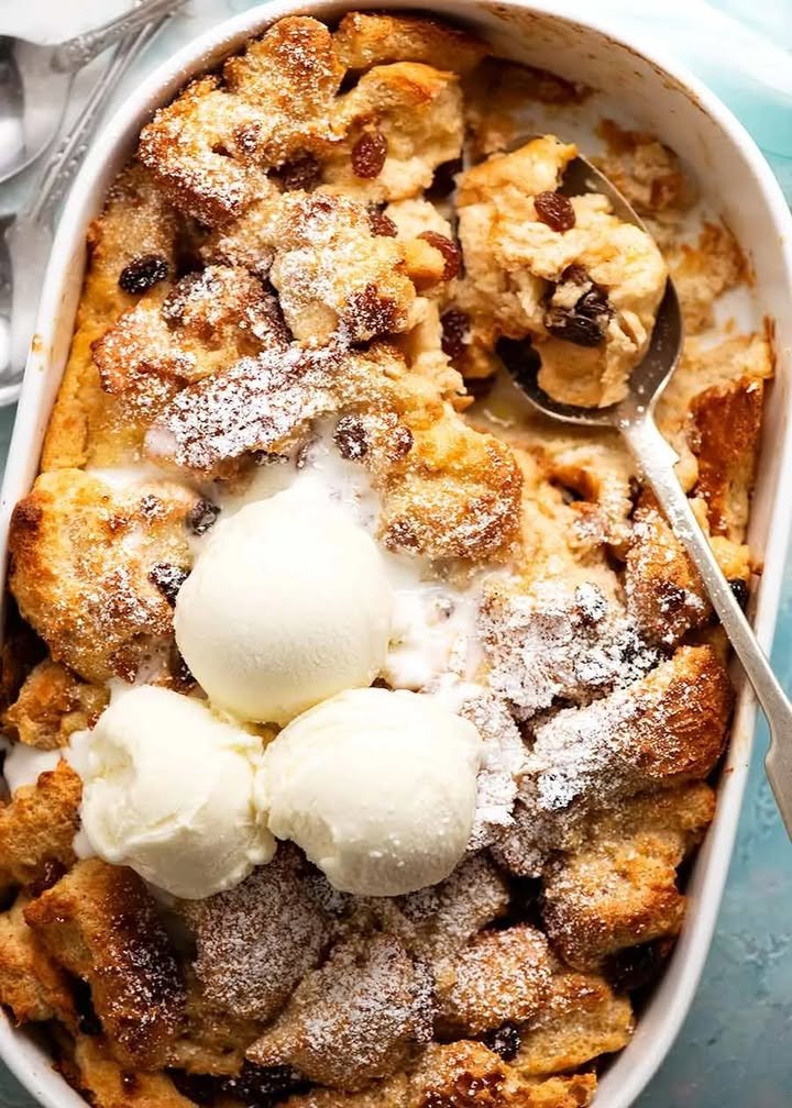 Pudding au pain et au beurre