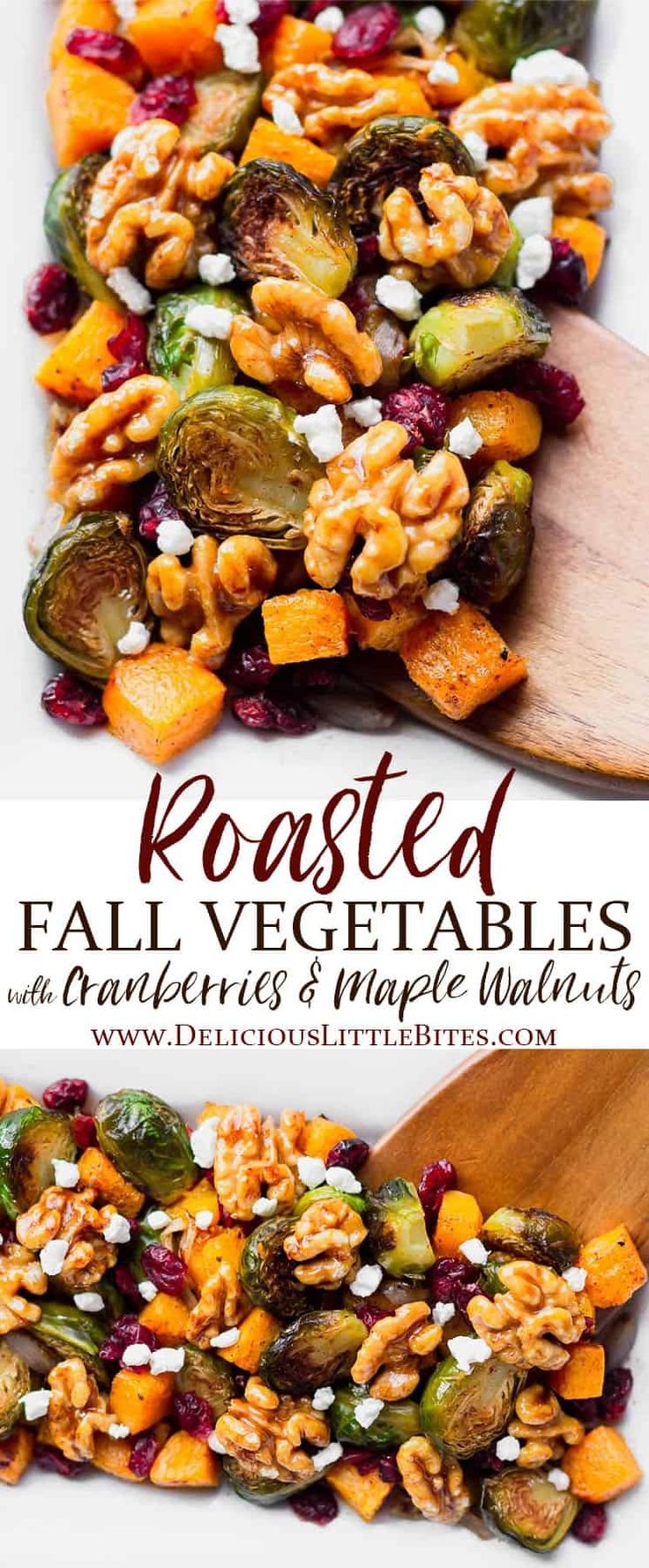 Roasted Fall Vegetables with Cranberries & Maple Walnuts Recipe | Autumn vegetable salad recipe, Healthy fall dinner recipes, Maple walnut roasted vegetables