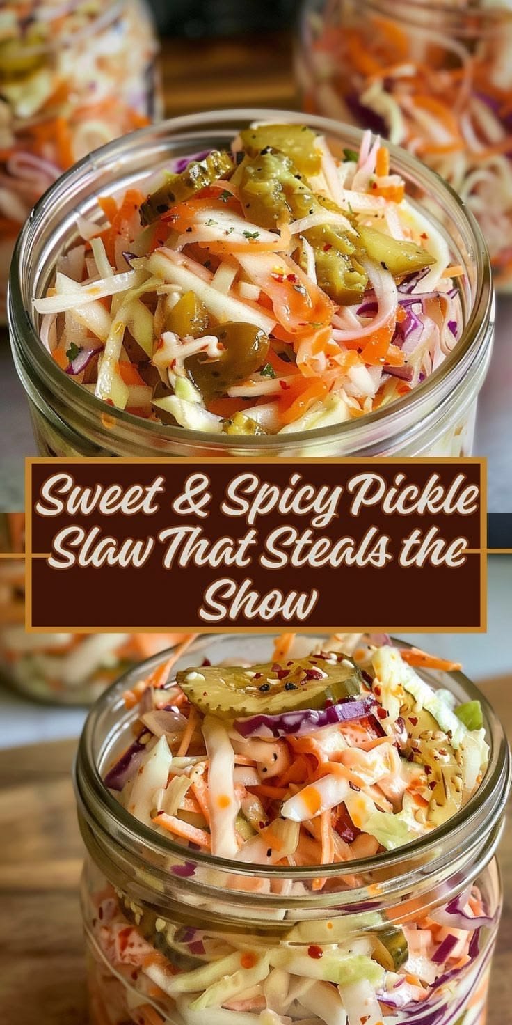 Sweet & Spicy Pickle Slaw
