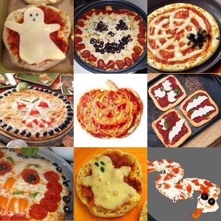 Halloween party food pizza | Halloween pizza shapes, Comida halloween, Halloween food ideas